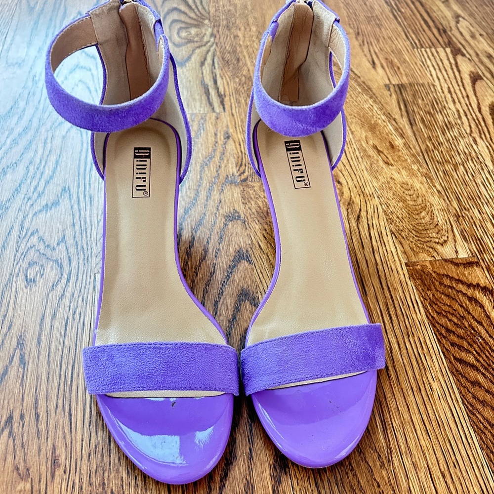 Purple Heeled Sandals